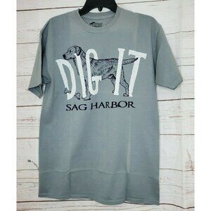 RFBF %100  Supershrunk Cotton Dig It Sag Harbor Silver Medium T Shirt U.S.A Dyed